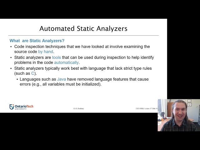 CSCI 3060U Lecture 15 - Exploratory Testing and Static Analysis