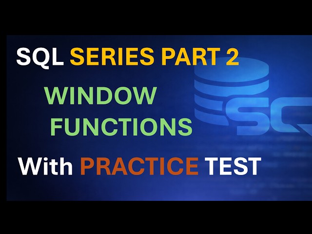 SQL Window Functions | Running Total, RANK vs DENSE_RANK, LAG (INTERVIEW GOLD)