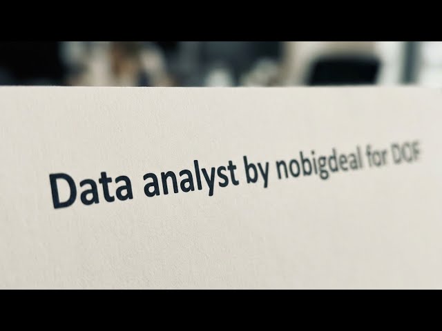 Introduction to Data Analysis