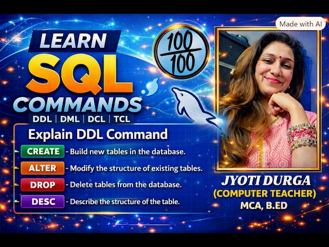 DDL SQL COMMAND | CREATE | ALTER | DESC | DROP | SQL & DATABASE | CLASS12 | COMPUTERSCIENCE | CBSE