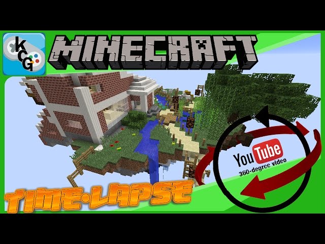 (360°)Minecraft: 360°Time-lapse! Takeoff island- By -KingChris (360°)