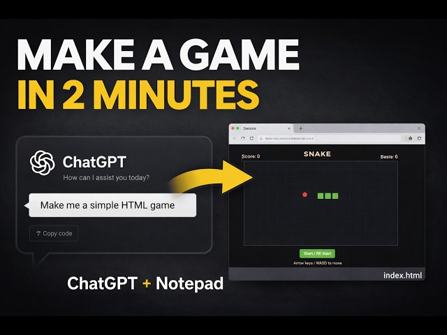How to Make a Simple HTML Game With ChatGPT in 2 Minutes
