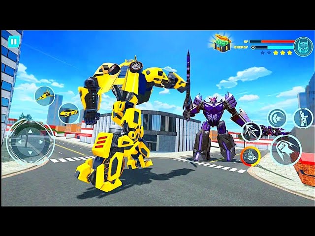 Car & Jet Transformation Robot Fight Game | Flying Police Robot Game 2026 - Android Gameplay
