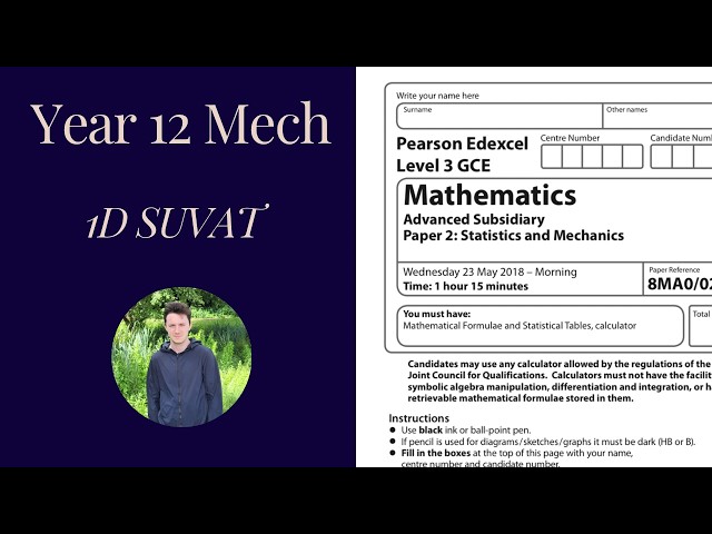 Can you do this SUVAT past paper question? (Edexcel A-level Maths)