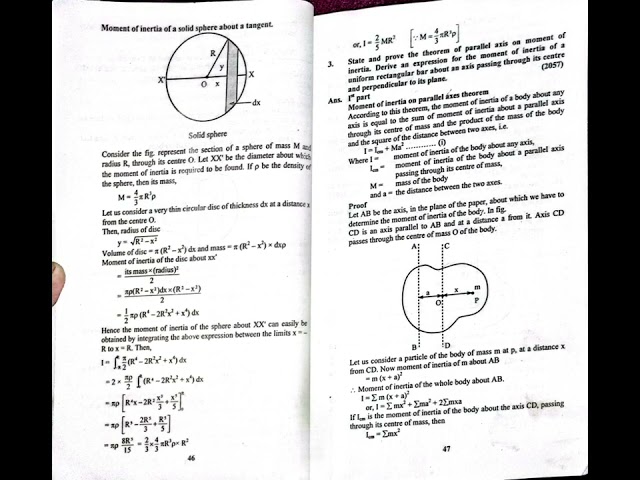 BSc 1st Year Physics Chapter 3 | Rotation  of rigid bodies Notes | PDF Notes & Numerical 