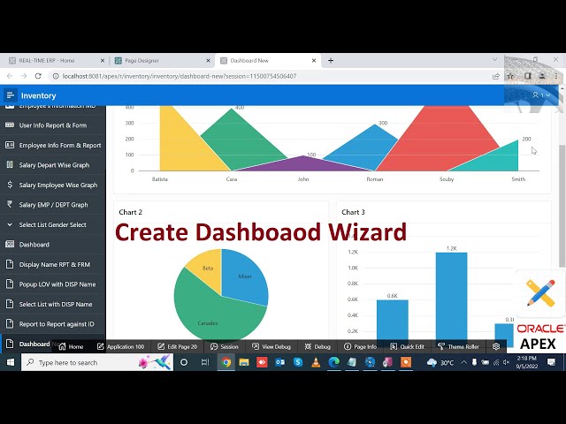How to Create Dashboard with Wizard Form in Oracle Apex | Mr Gactack