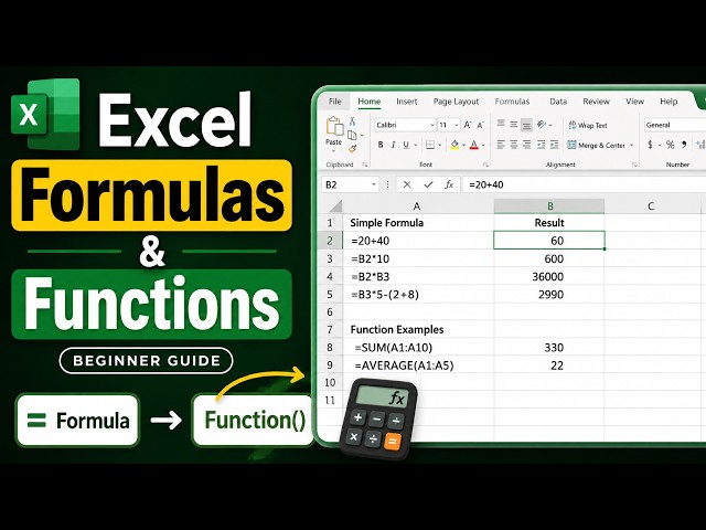Beginner’s Guide to Excel’s Formulas and Functions (Easy)