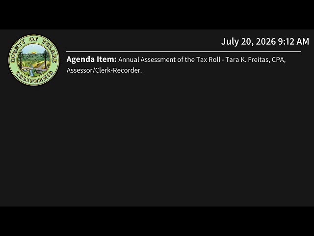 Assessment Appeals Board Meeting - 7/20/2026