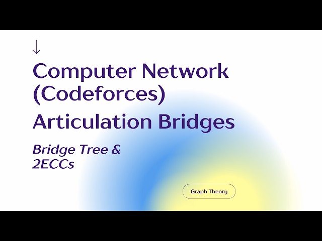 3. ACM Central Region Gym 100114J (Computer Network) | Bridge Tree & 2-ECC Application