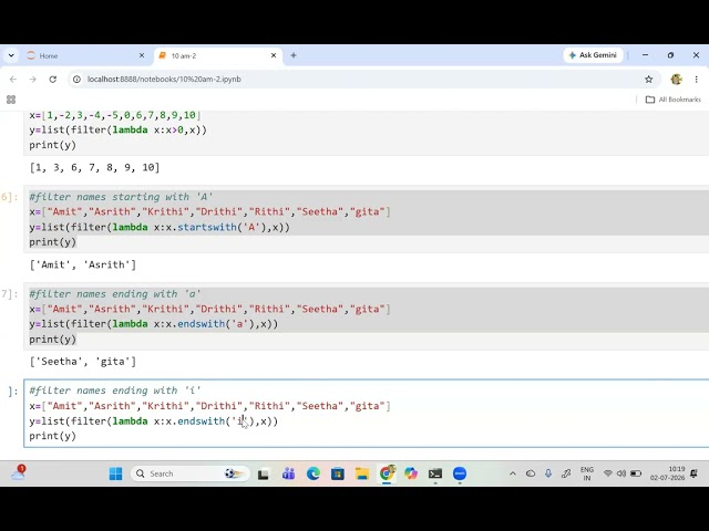 Day 10 -- Python Filter & Map Functions