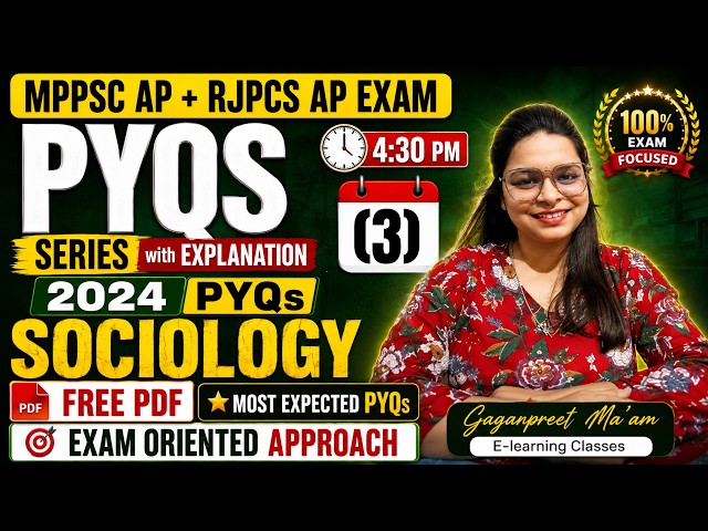 MPPSC AP + RJPCS AP 2025 Sociology PYQs Series | Most Expected Questions with Explanation | Free PDF