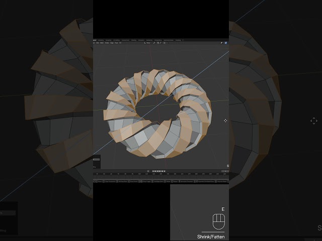 Quick TUTORIAL. Make a COOL SIMPLE SPIRAL in BLENDER!!! (with sound) #blender #blender3d #b3d #cgi