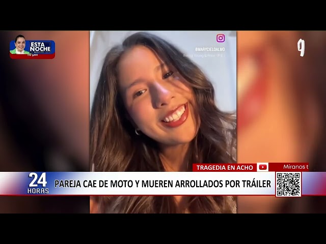 Accidente en Vía Evitamiento: pareja cae de moto y mueren arrollados por tráiler