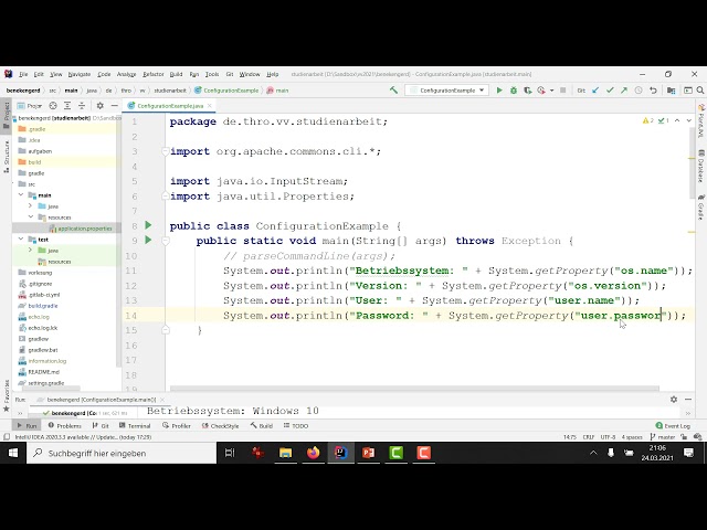 Woche 02 (6): Java Properties - Machen Sie ihr System konfigurierbar