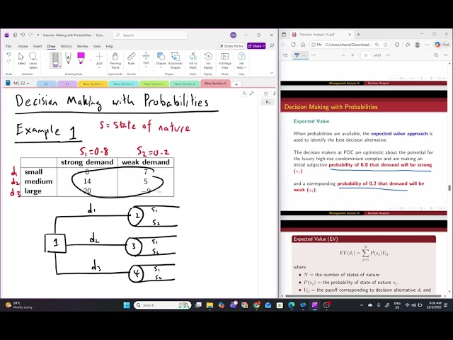 Management Science: Decision Making with Probabilities