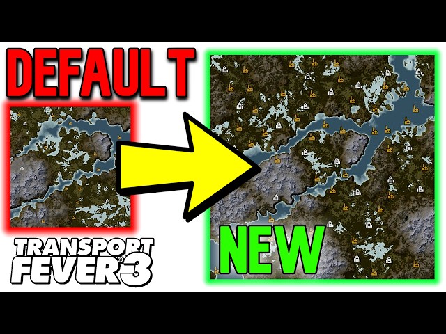 Unlock SECRET HUGE Maps Transport Fever 3 (Meglomaniac Map Size)