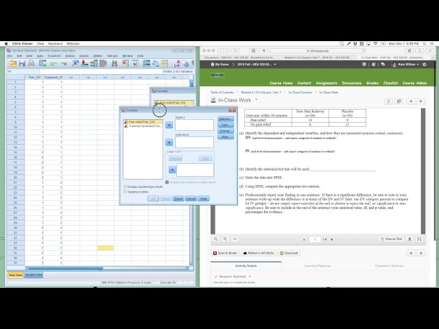 Chi Square SPSS Demo & Activity