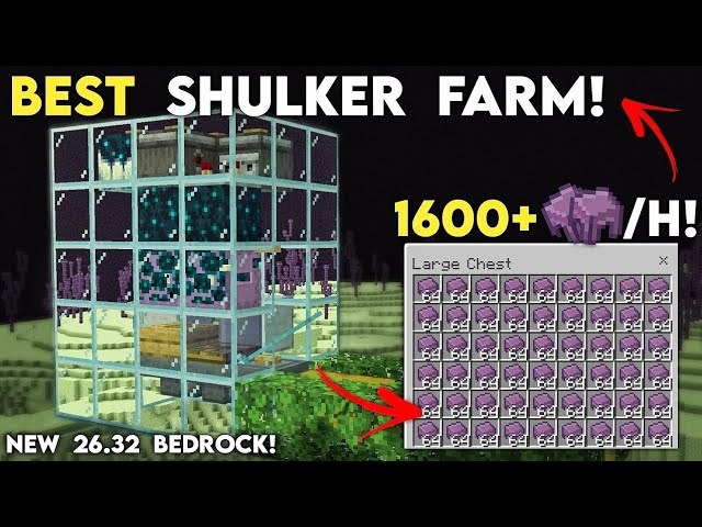 NEXT GENERATION Shulker Farm In Minecraft Bedrock 26.3+