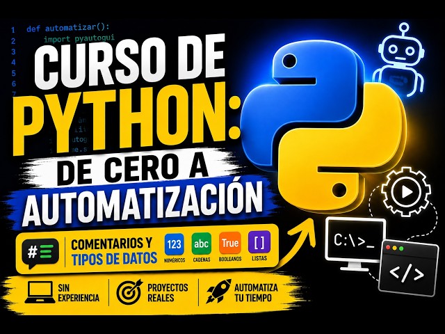 Curso de Python: De Cero a Automatización #8 | Tipos de Datos y Comentarios | 2026