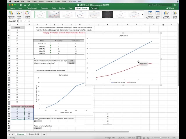 Creating a Cumulative Frequency Graph in Excel