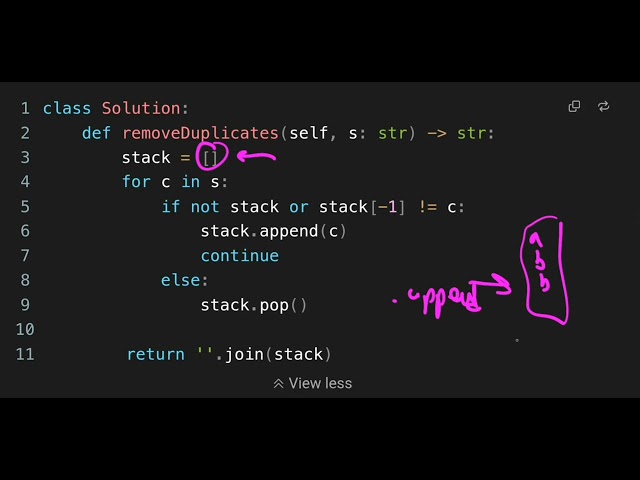 Leetcode 1047 Easy - Remove All Adjacent Duplicates In String