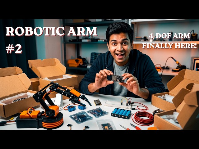 4-DOF Robotic Arm Kit Unboxing — Everything Finally Arrived! Ep #2 | Malayalam