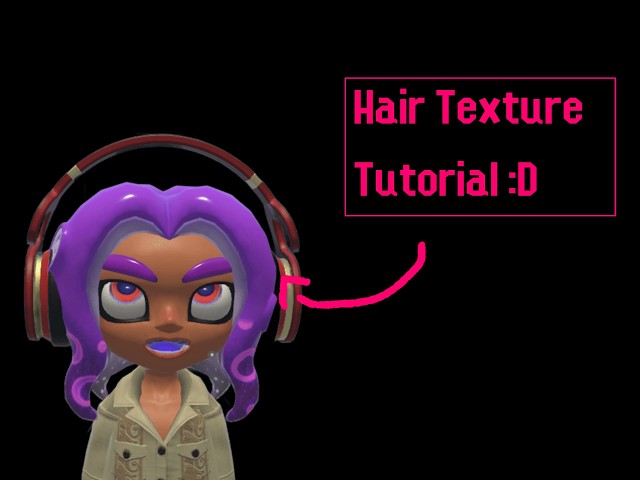 Splatoon Custom Hair Texture Tutorial or something