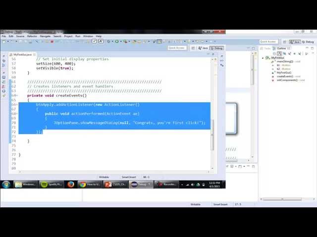 Java GUI Fundamentals- Pre-WindowBuilder Designer