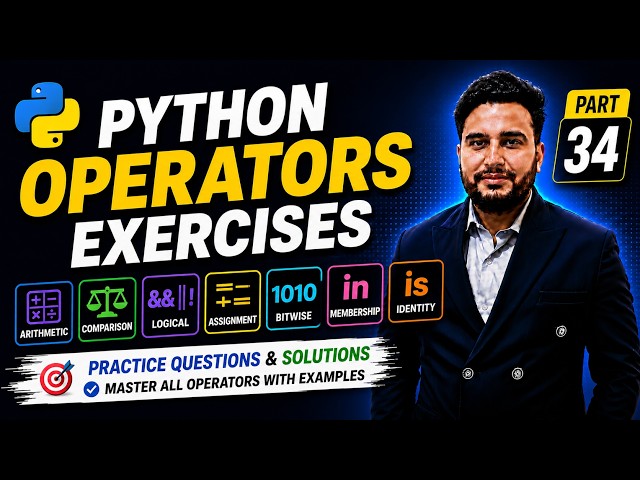 Python Operators Exercises | Practice Questions & Solutions 🐍