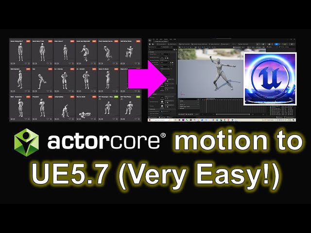 ActorCore Motion to Unreal Engine 5.7 UE Full Tutorial #ue5 #unrealengine #actorcore #reallusion