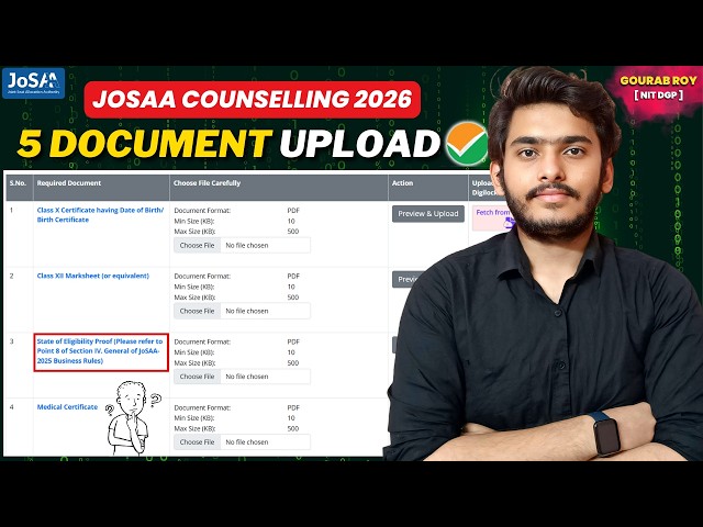 🚨Pre-Result Document Upload JOSAA✅ | Pre-Payment of Seat Acceptance Fee | JOSAA Counselling 2026