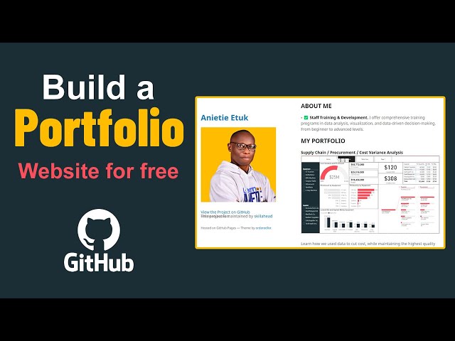 Build a Portfolio Website for free using Github / Beginners