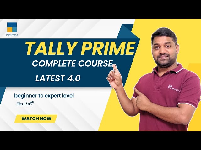 Tally Prime Full Course in telugu|Tally Complete Course