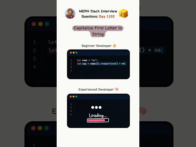 Capitalize First Letter in JavaScript | JavaScript String Methods   #coding #shorts