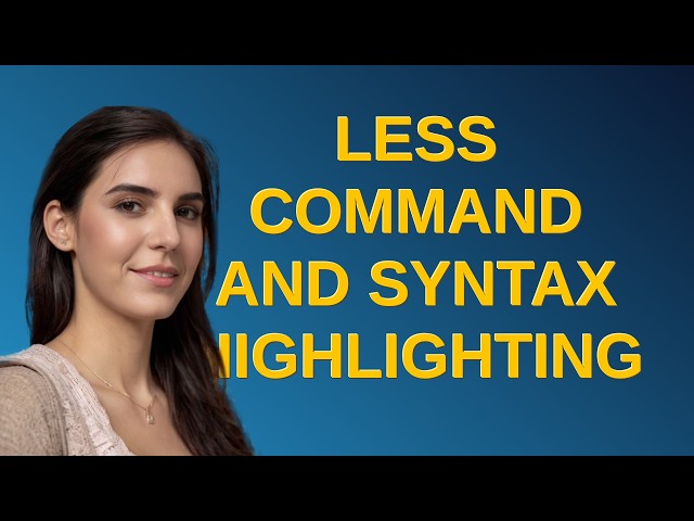 Unix: less command and syntax highlighting