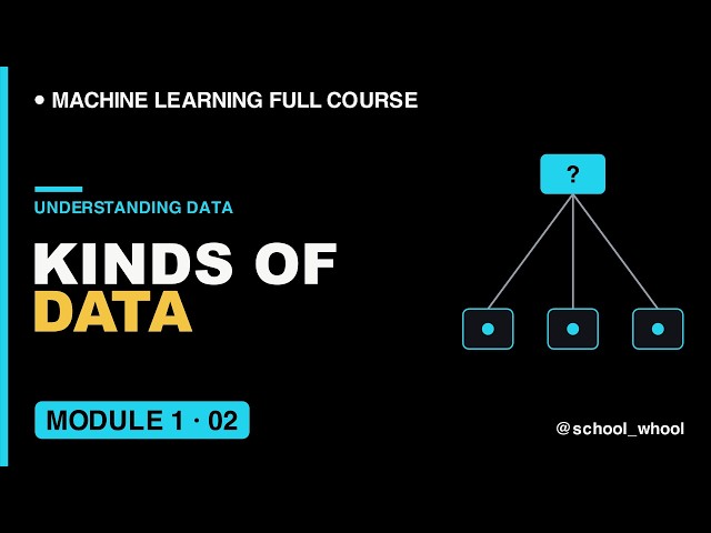 M1L2: Types of Data in Machine Learning | ML From First Principles | numerical, categorical, ordinal
