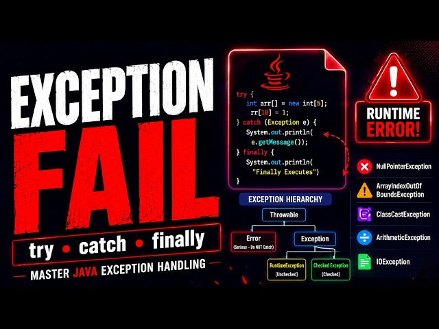 Java Exception Handling Interview Questions You MUST Know | Core Java Series