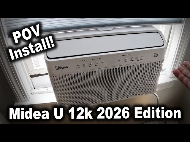 How to Install Midea U Window Air Conditioner | 12,000 BTU U-Shaped POV Installation