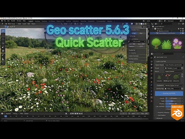 Geo-Scatter 5.6.3🔥 Master the New QUICK SCATTER Workflow! 🌿