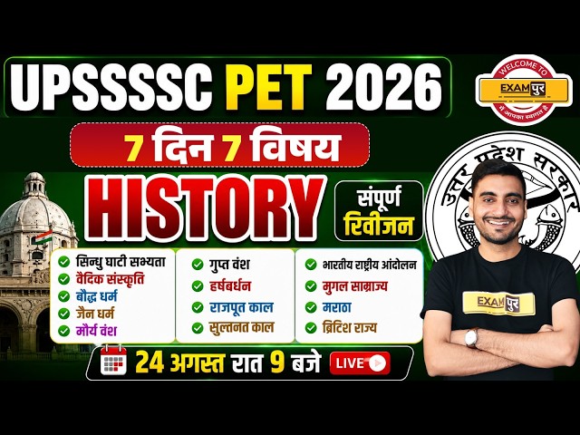 UPSSSC PET GK CLASS | UPSSSC PET HISTORY CLASSES | UPSSSC PET GK GS PRACTICE SET CLASS-BY VIVEK SIR