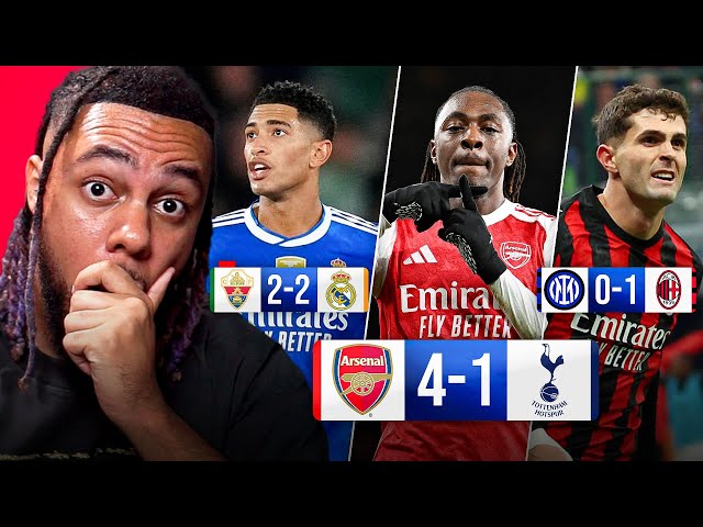EZE HAT-TRICK AS ARSENAL SMOKE SPURS, MILAN BEAT INTER + MADRID DRAW!