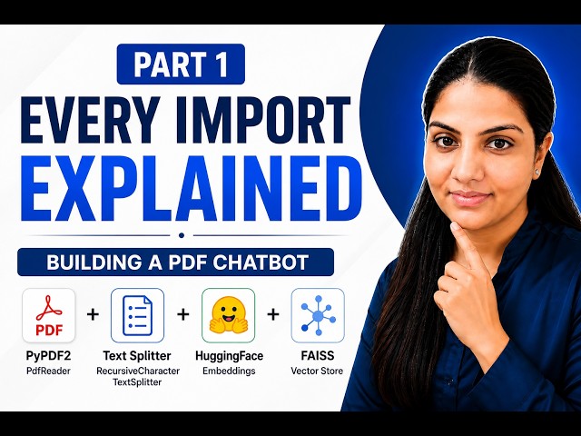 Build a PDF Chatbot from Scratch | PyPDF2, Text Splitter, HuggingFace & FAISS Explained