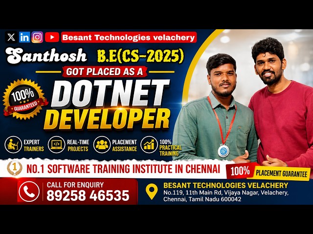 Dotnet Fullstack Course in Chennai | Success Story | Best Software Training Institute in Chennai