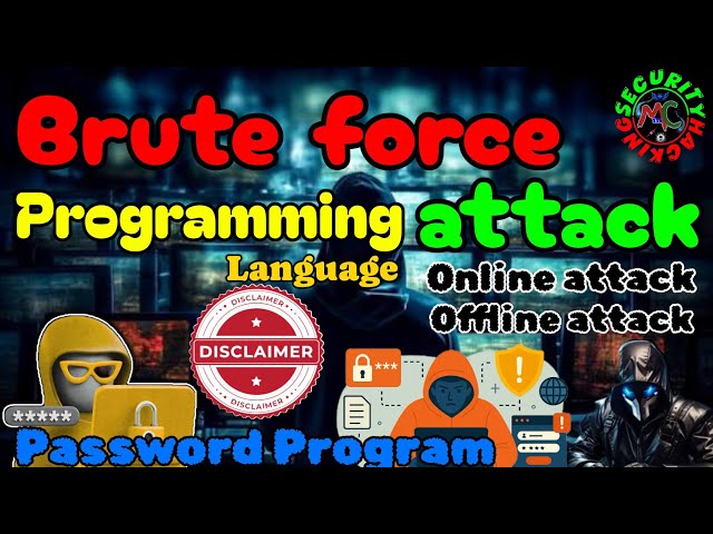 Brute force attack program | Brute force attack programming languages | online brute force attack