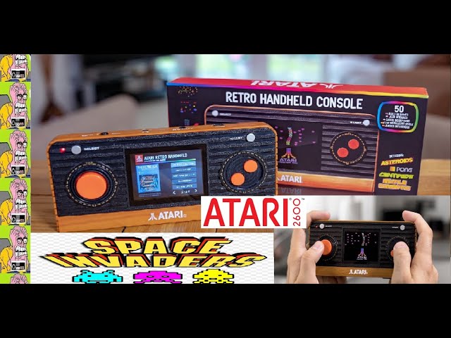 ATARI RETRO HANDHELD CONSOLE ( Unboxing + Review )  Portable Atari 2600 by Blaze