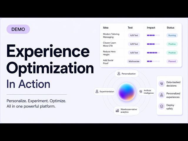 This is what modern experimentation looks like | Optimizely Experience Optimization demo
