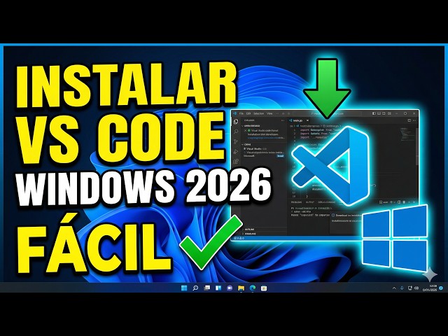 Como instalar Visual Studio Code en Windows (RÁPIDO Y FÁCIL 2026)