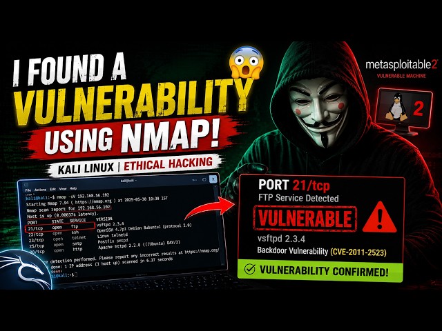 I Found a Vulnerability Using Nmap! 😳 | Kali Linux | Ethical Hacking