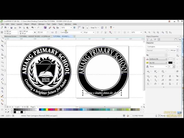 CorelDraw X7- How to design finest Round Logo | Download latest CorelDraw (2023 Update)