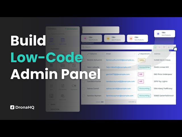 Creating an interactive Admin Panel with DronaHQ | Demo